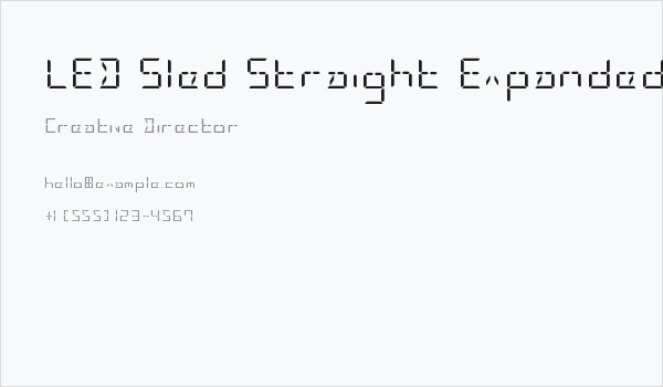 LED Sled Straight Expanded Business Card