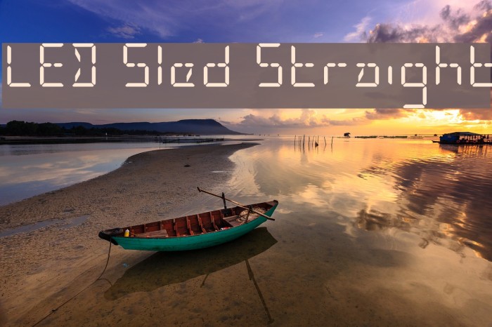 LED Sled Straight Font examples