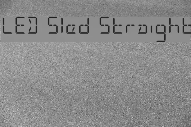 LED Sled Straight Font examples
