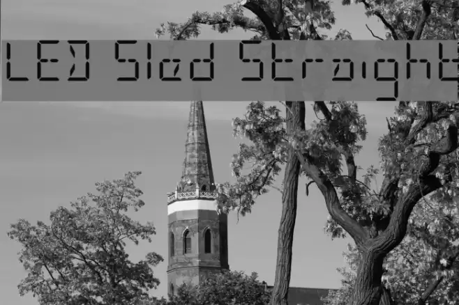 LED Sled Straight Font examples