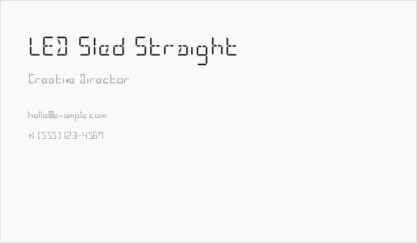 LED Sled Straight Business Card