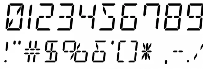 LED Sled Font OTHER CHARS