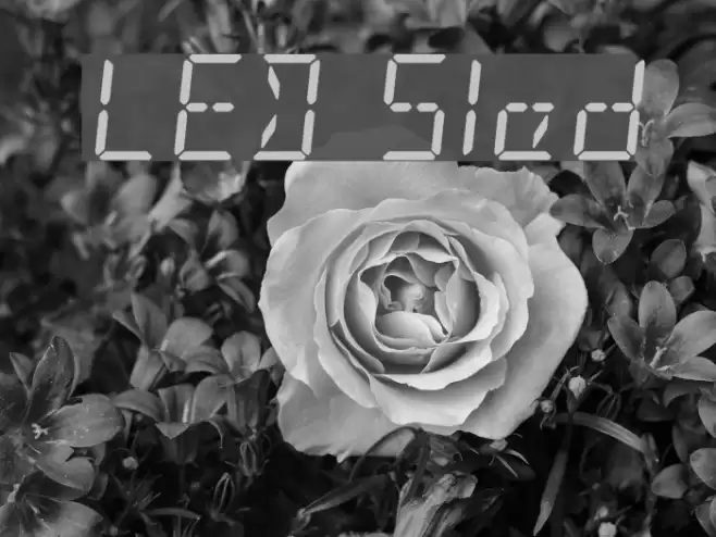 LED Sled Font examples