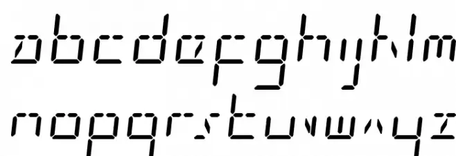 LED Sled Font LOWERCASE