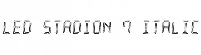LED Stadion 7 Italic  Frei Schriftart Herunterladen