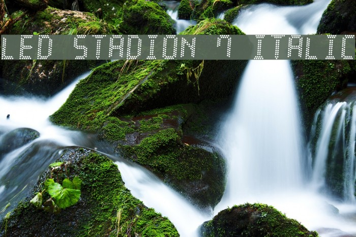 LED Stadion 7 Italic Font examples