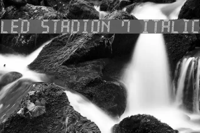 LED Stadion 7 Italic Fonte examples