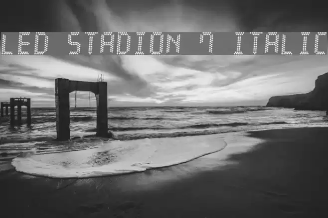 LED Stadion 7 Italic Fonte examples