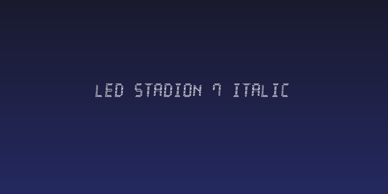 LED Stadion 7 Italic Social Header