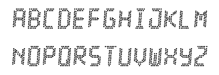 LED Stadion 7 Italic Font LOWERCASE