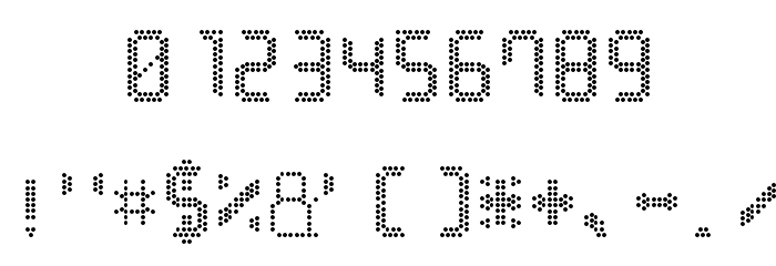 LED Stadion 7 Font OTHER CHARS