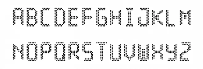 LED Stadion 7 Schriftart Groß