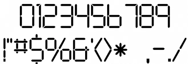 LEDFont Font OTHER CHARS