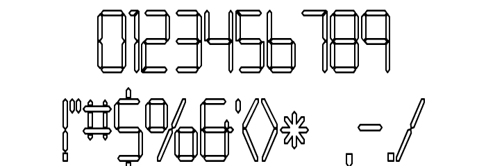 LEDFontHC Font OTHER CHARS