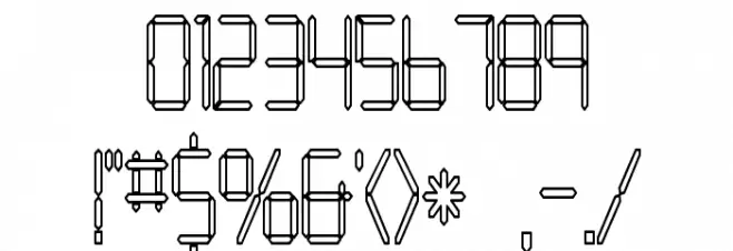 LEDFontHC Font OTHER CHARS