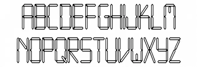 LEDFontHC Fonte MAIÚSCULAS