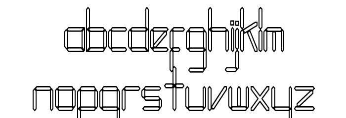 LEDFontHC Font LOWERCASE