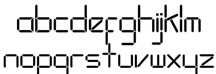 LEDFont Font LOWERCASE