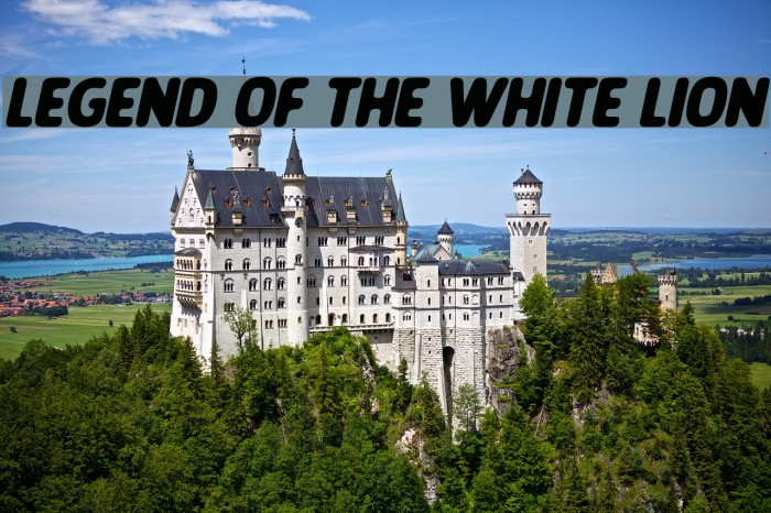 LEGEND OF THE WHITE LION Font examples