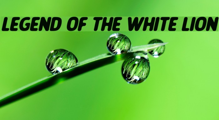 LEGEND OF THE WHITE LION Font examples