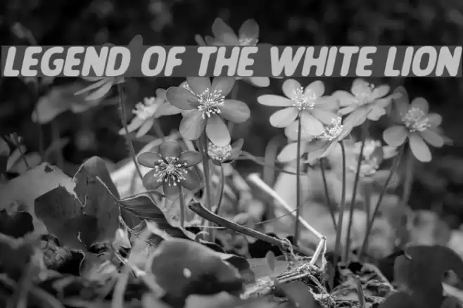 LEGEND OF THE WHITE LION Font examples