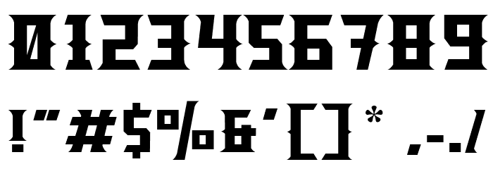 LEGEND Font OTHER CHARS