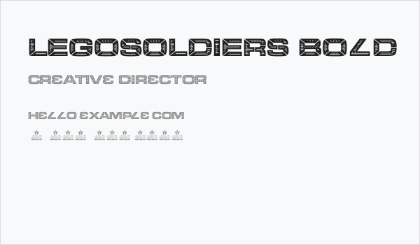 LEGOSOLDIERS Bold Business Card