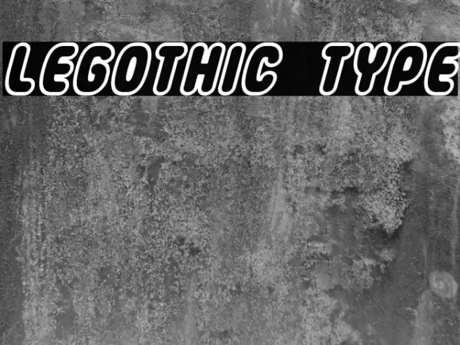 LEGothic Type Font examples