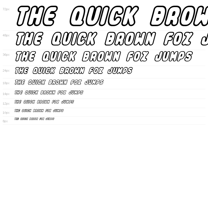 LEGothic Type Waterfall