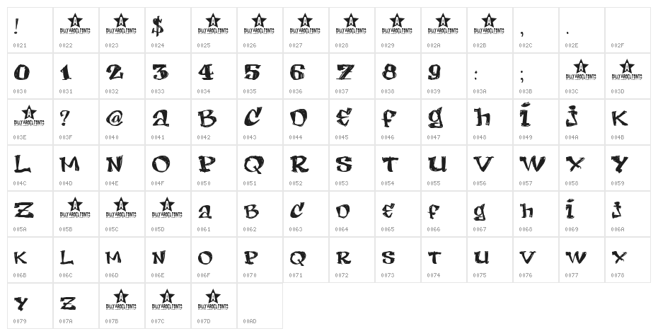 LEMON DAY  SemiBold Character Map