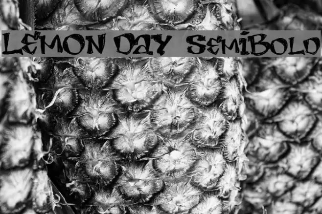 LEMON DAY  SemiBold Schriftart examples