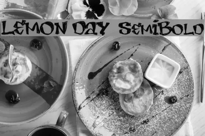 LEMON DAY  SemiBold Schriftart examples