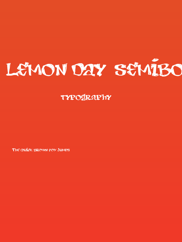 LEMON DAY  SemiBold Poster
