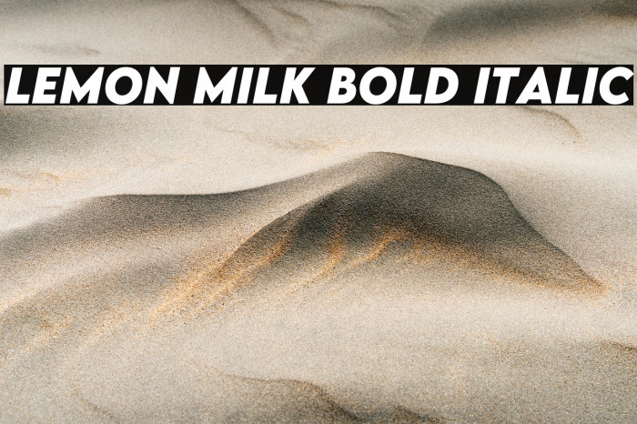 LEMON MILK Bold Italic Example 1