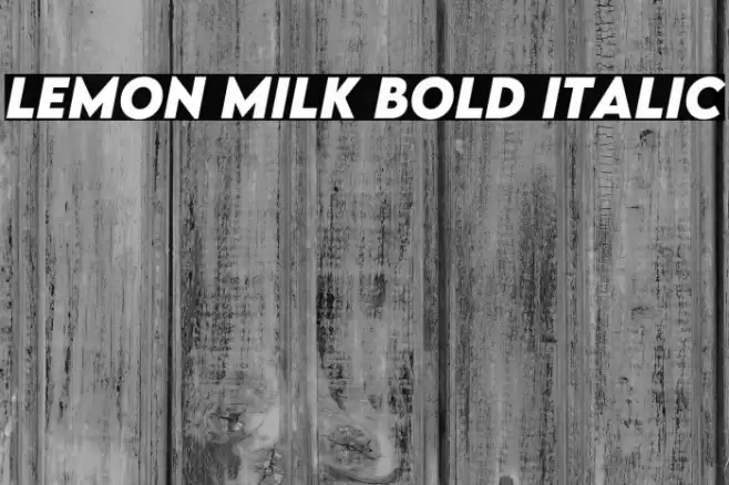 LEMON MILK Bold Italic Font examples