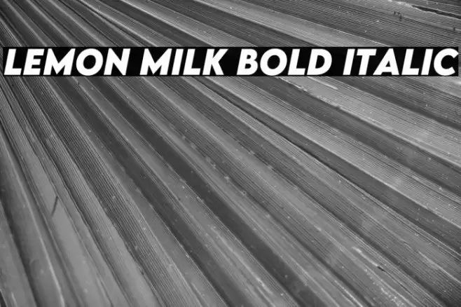 LEMON MILK Bold Italic Font examples