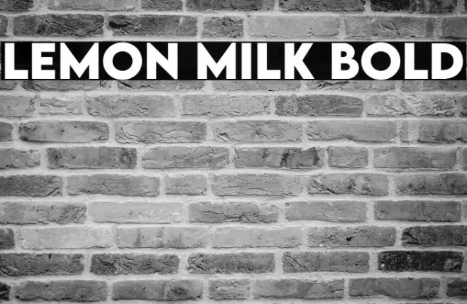 LEMON MILK Bold Font examples