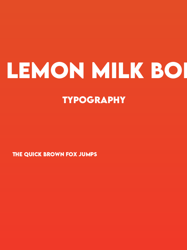 LEMON MILK Bold Poster