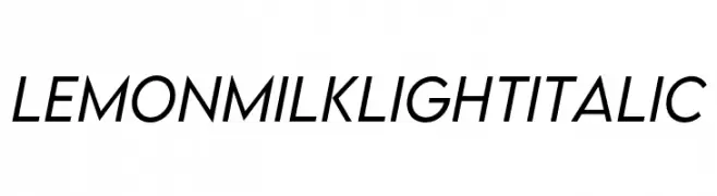 LEMON MILK Light Italic  Fuentes Gratis Descargar