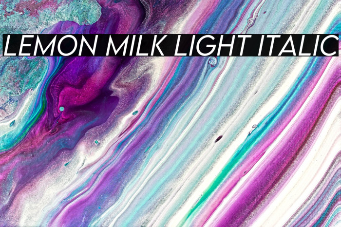 LEMON MILK Light Italic Example 1