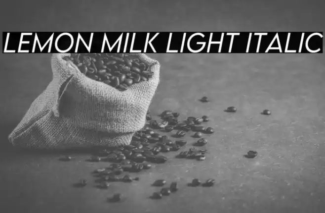 LEMON MILK Light Italic Font examples