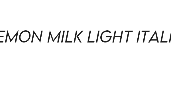 LEMON MILK Light Italic Logo