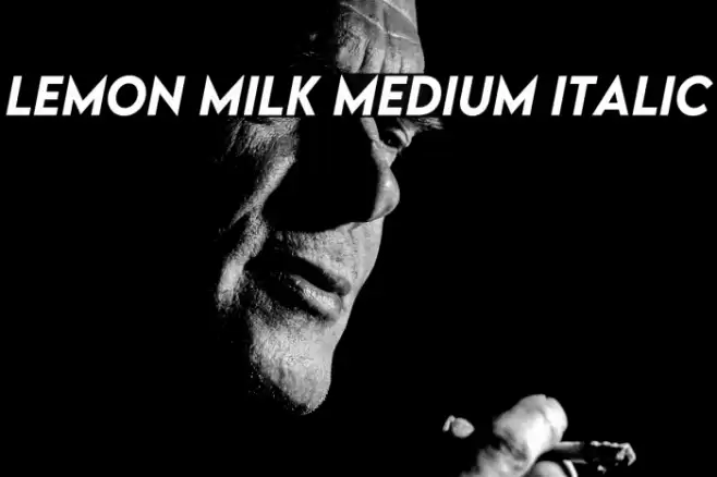 LEMON MILK Medium Italic Font examples