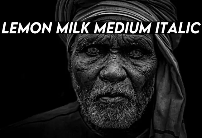 LEMON MILK Medium Italic Font examples
