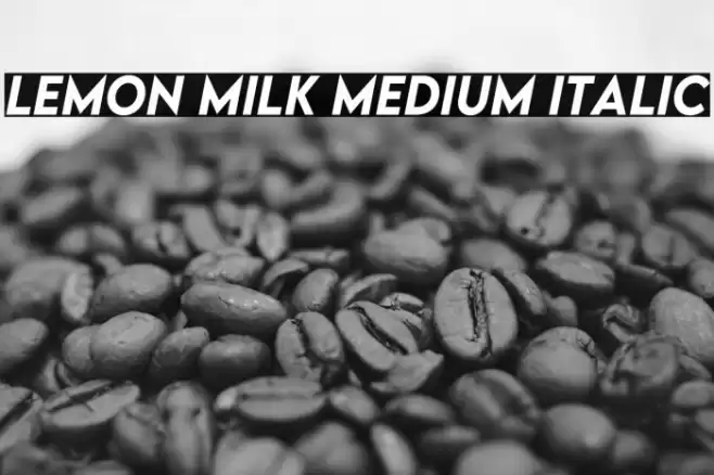 LEMON MILK Medium Italic Font examples