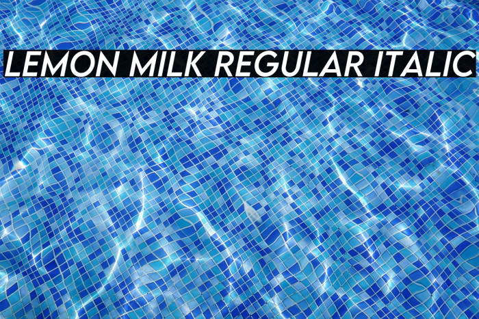 LEMON MILK Regular Italic Example 2