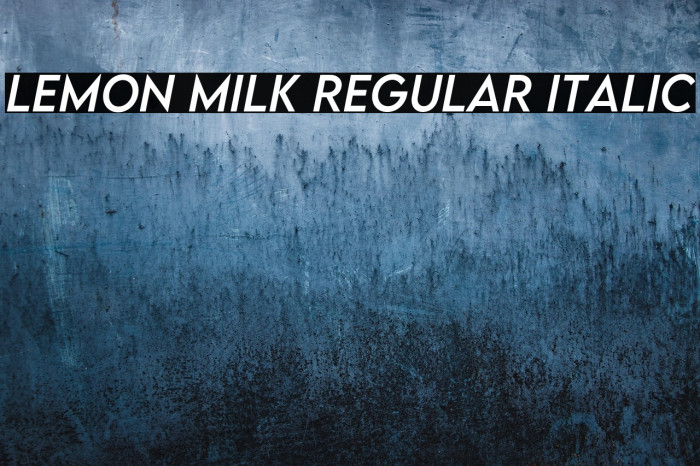 LEMON MILK Regular Italic Example 3