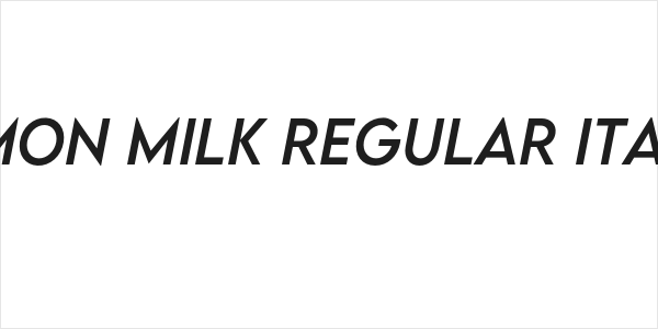 LEMON MILK Regular Italic Logo