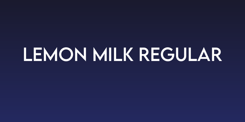 LEMON MILK Regular Social Header