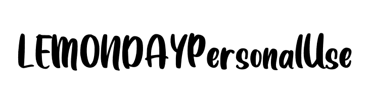 LEMONDAY Personal Use  Скачать бесплатные шрифты